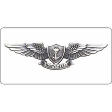 usn navy aviation air warfare specialist wings white license plate made in usa