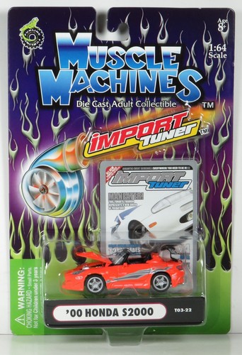 Import Tuner Magazine 2000 Honda 00 S2000 Orange TO3-22 Diecast Car 1:64 - Picture 2 of 5