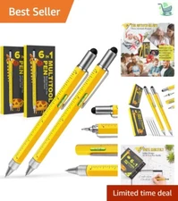 Elegant 2-Pack Construction Tool Pens with Stylus and Level - Must-Have Gifts