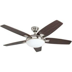 Harbor Breeze 48 Brushed Nickel Ceiling Fan With Light Kit And