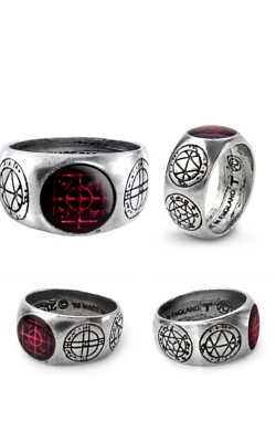Alchemy Gothic R71 Agla Ring Kabbalistic Sigillum Magical Talisman Seal Lady Men