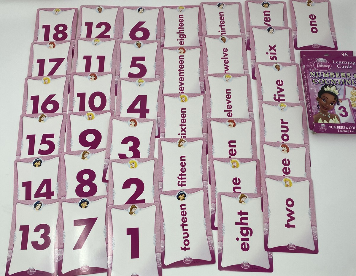 Disney Princess Learning Cards - 3 Decks - Addition-Subtraction-Numbers&Counting | eBay disney-princess-learning-cards-3-decks-addition-subtraction-numbers-counting-ebay