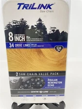 2-Pack TriLink Saw Chain 8" 34 Drive Links .043" Gauge 3/8" Pitch - NIP