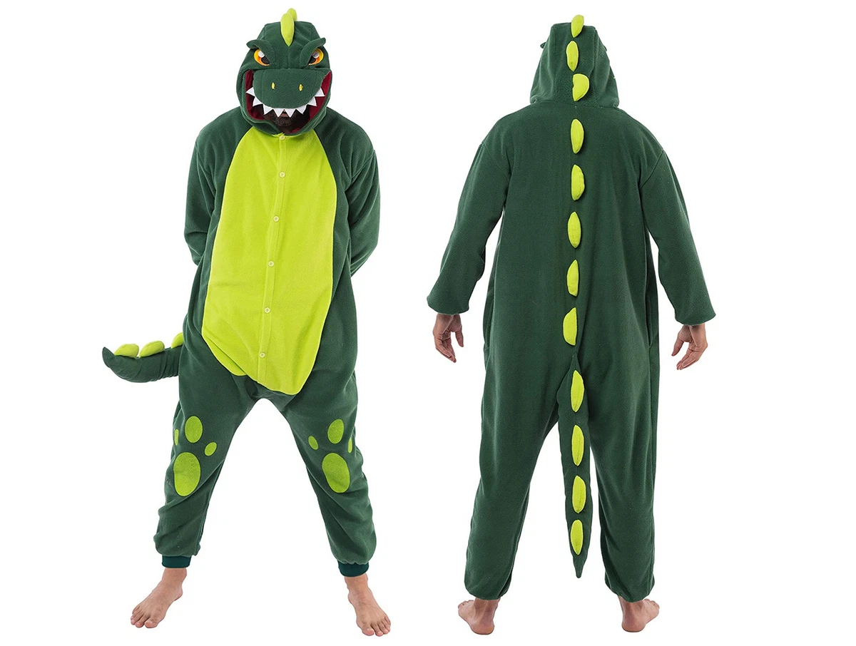 Dinosaur adult pajamas hot sale