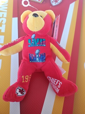 Kansas City Chiefs Superbowl Bear IV, LIV, LVII, LVIII from AFC Championship