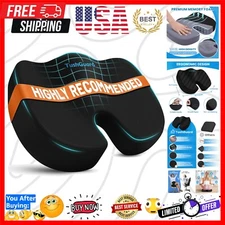 Memory Foam Butt Pillow - Ergonomic Design for Ultimate Comfort in Black