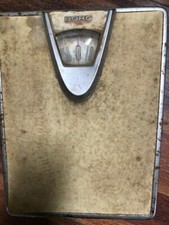 Vintage Borg Bathroom Scale - Yellow Chrome - Magnifying Bubble - Mid-Century