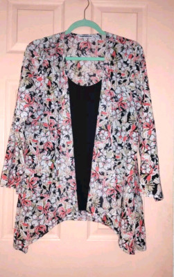 Notations Floral XL Polyester - Rayon 3/4 Sleeve Blouse