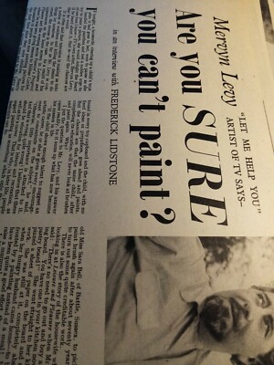 Di8 Ephemera 50er Jahre Artikel Mervyn Levy Fernsehkünstler 
