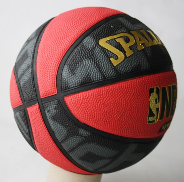 RARE 2008 SPALDING GOLD HIGHLIGHT NBA OUTDOOR BASKETBALL BALL SIZE 7
