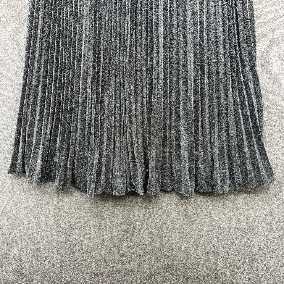 Falda Whistles Mujer Talla UK 12 Plateada Plisada Línea A Brillo Brillo Hasta la Rodilla Foto 4 de 4