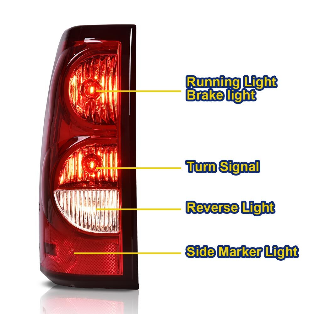 Tail Lights Brake Lamps Red Fit For 20032006 Chevy Silverado 1500 2500