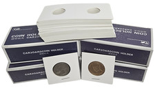 200 Quarter 2x2 Premium Cardboard Coin Holders 26.5mm Paper Mylar Flip Storage