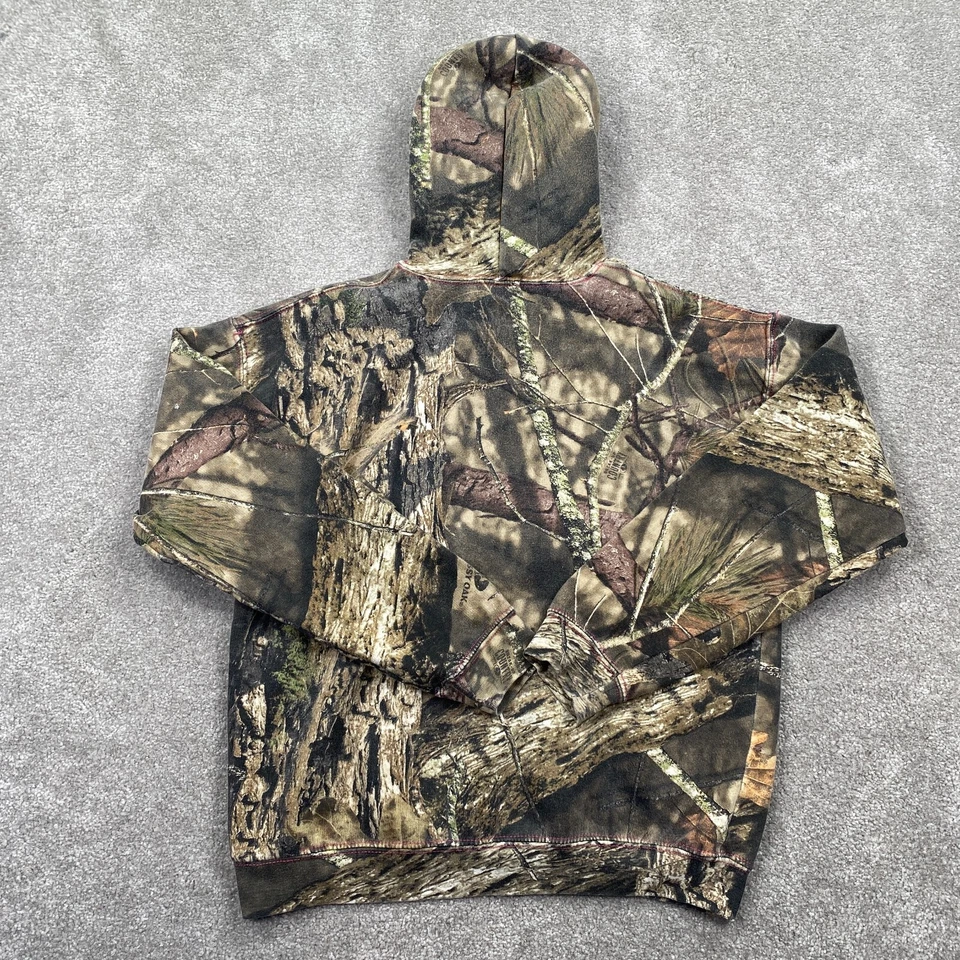 Mossy Oak Camouflages Hunting Pullover Hoodie Youth Size L Tan Black - Image 2 of 4