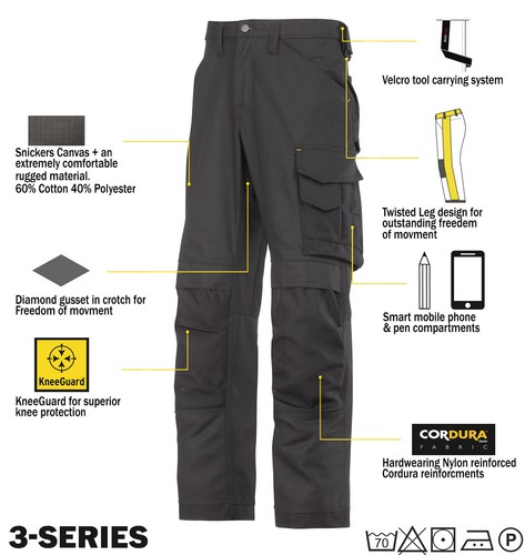 Snickers 3314 Trousers Canvas Work 