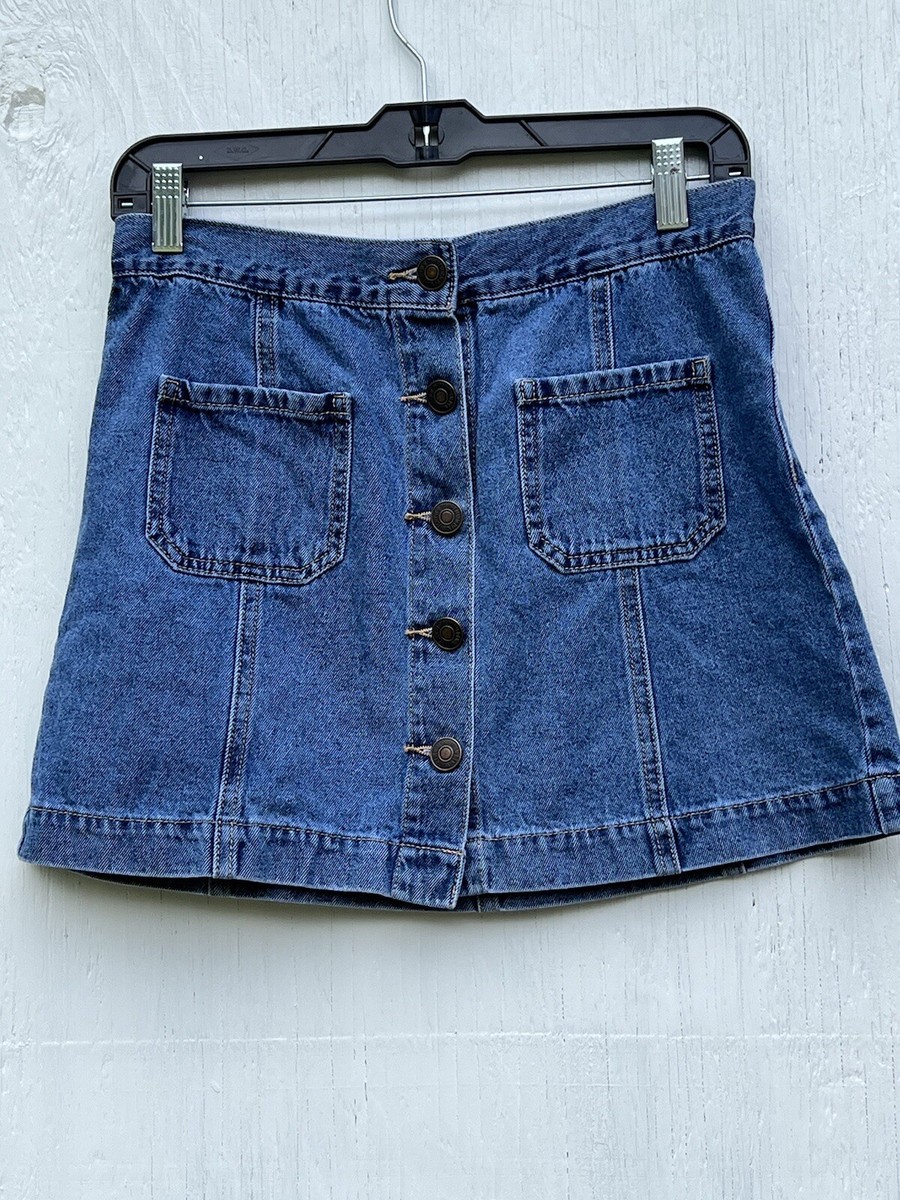 スカート sheller front pocket denim mini skirt Alexander Wang crystal-embellished Denim Mini Skirt | Blue
