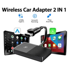 2 in1 Wired to Wireless Car Adapter Wireless Carplay & Android Auto Smart Module
