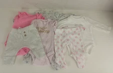 Girl Clothes Size Newborn Mixed Brands Lot Of 6 Pieces (E)