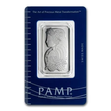 1 oz Platinum Bar Pamp Suisse Lady Fortuna 999.5 Fine Platinum Sealed in Assay