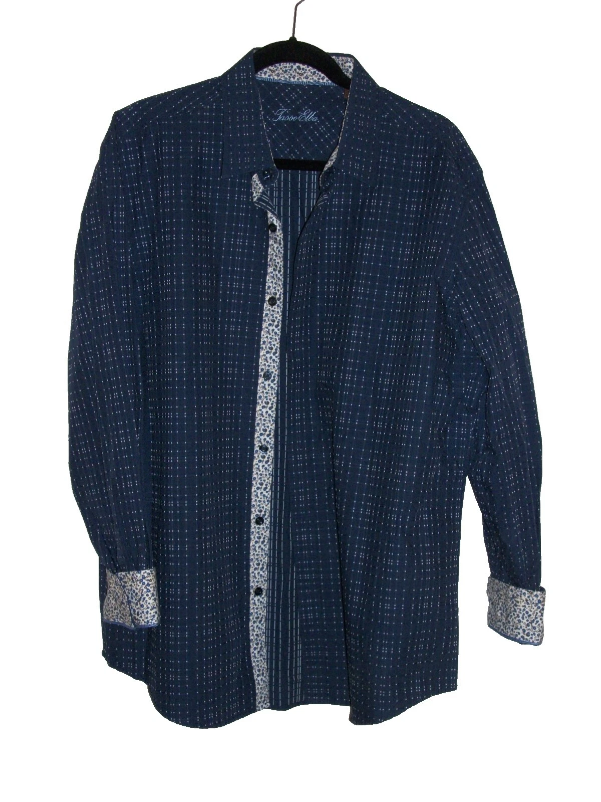 Tasso Elba geométrico 100% Algodón Camisas de vestir para hombres