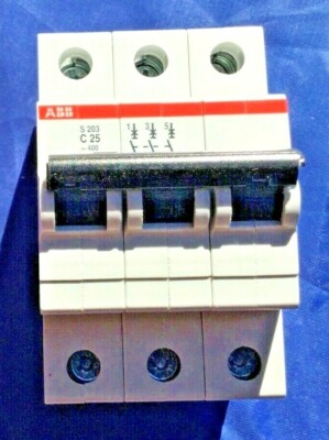 ABB S203-C25 Miniature Circuit Breaker 25A (2 for this price)