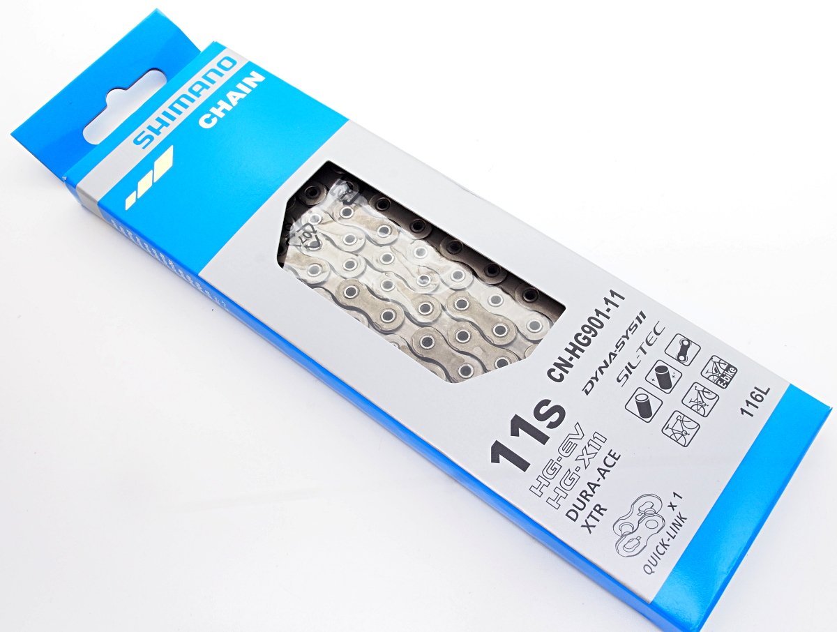 Shimano CN-HG901-11 SIL-TEC 11 Speed Chain w/ Quick Link 1 Pair, 116 Links