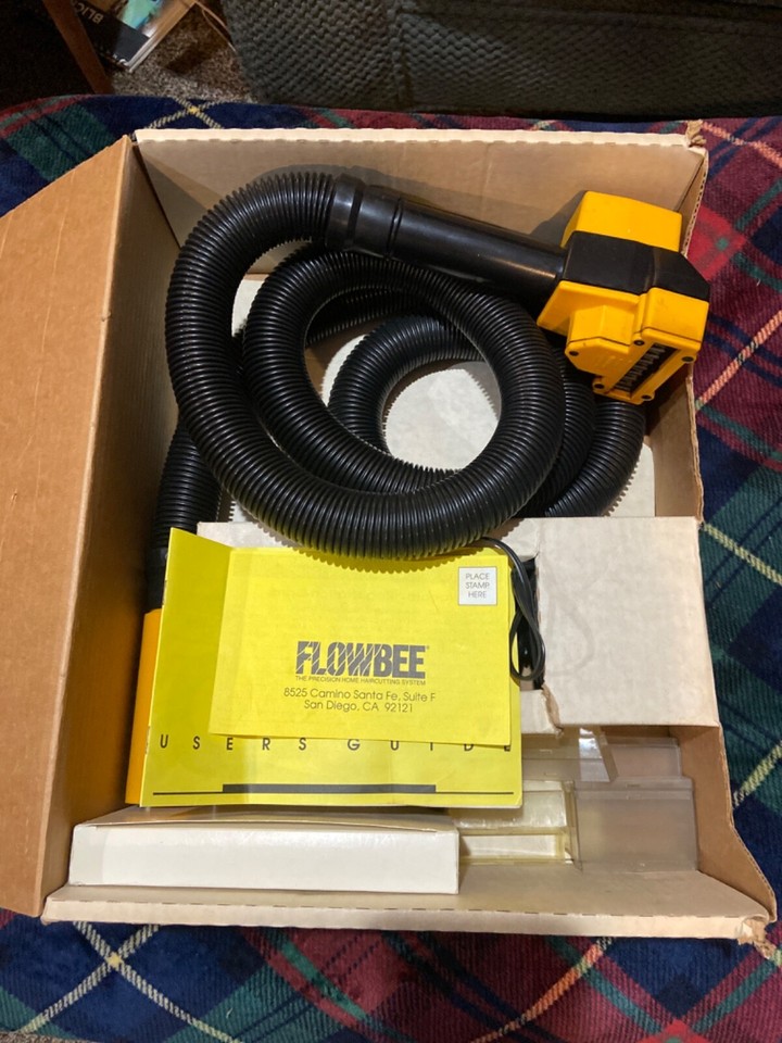 Flowbee Haircutting System Complete Kit w/ Power Adapter, Spacers, VHS