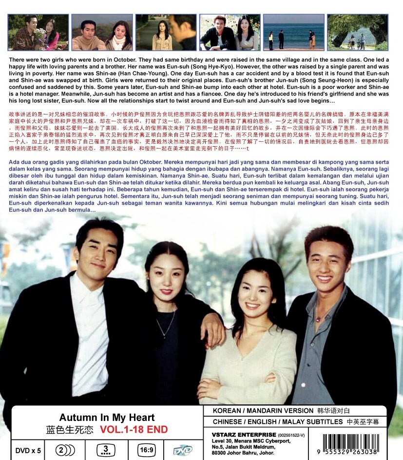 AUTUMN IN MY HEART - KOREAN TV SERIES DVD BOX SET (1-18 EPS) SHIP