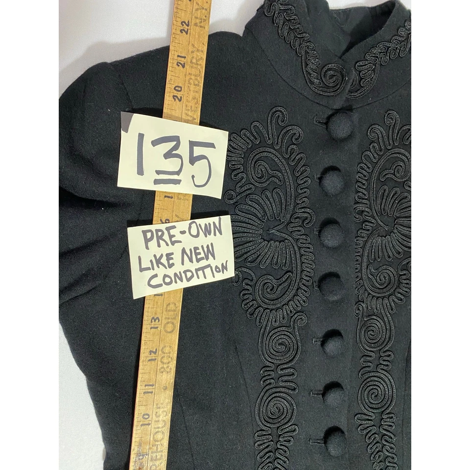 Polo Ralph Lauren Riding Jacket Women’s Size 6 Black Soutache Blazer Equestrian  - Image 4 of 4