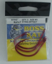 Tru Turn BK84Z-8/0 Boss Kat Red Double Action Circle Hook Size 8/0   3CT