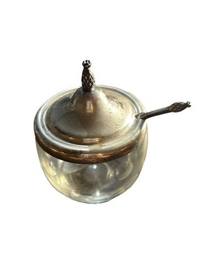 Vintage Jam Jar With Pineapple Lid And Spoon
