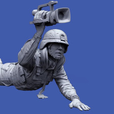 1/35 Scale Modern US Soldier Combat Cameraman w/ Video Camera Resin Figure Model