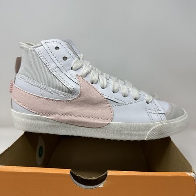 Nike Blazer Mid 77 Jumbo Shoes Womens Size 11.5 White Atmosphere Pink DQ1471-101