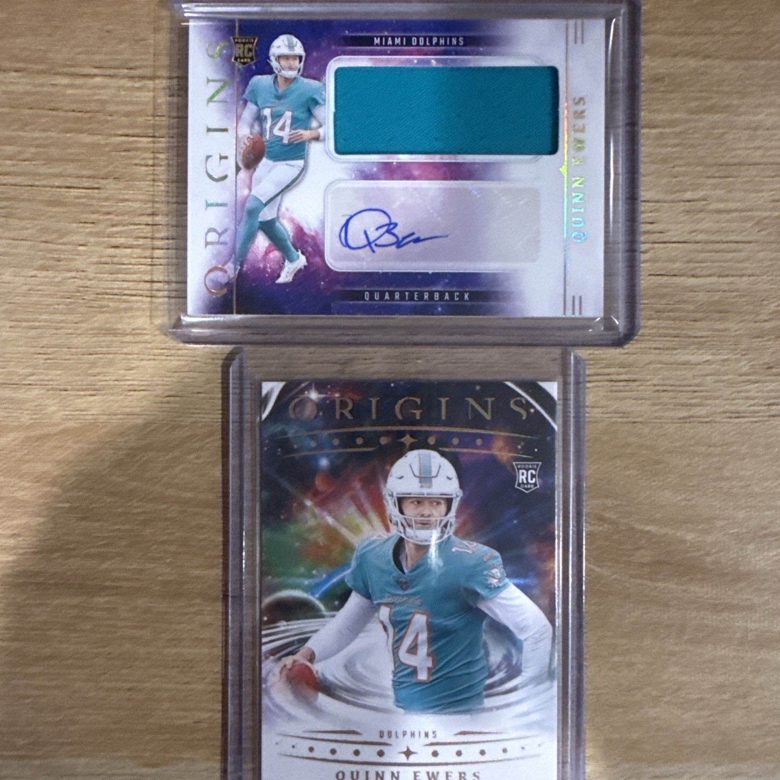 2025 Panini Origins Quinn Ewers RPA Patch Auto RC Miami Dolphins See Pics
