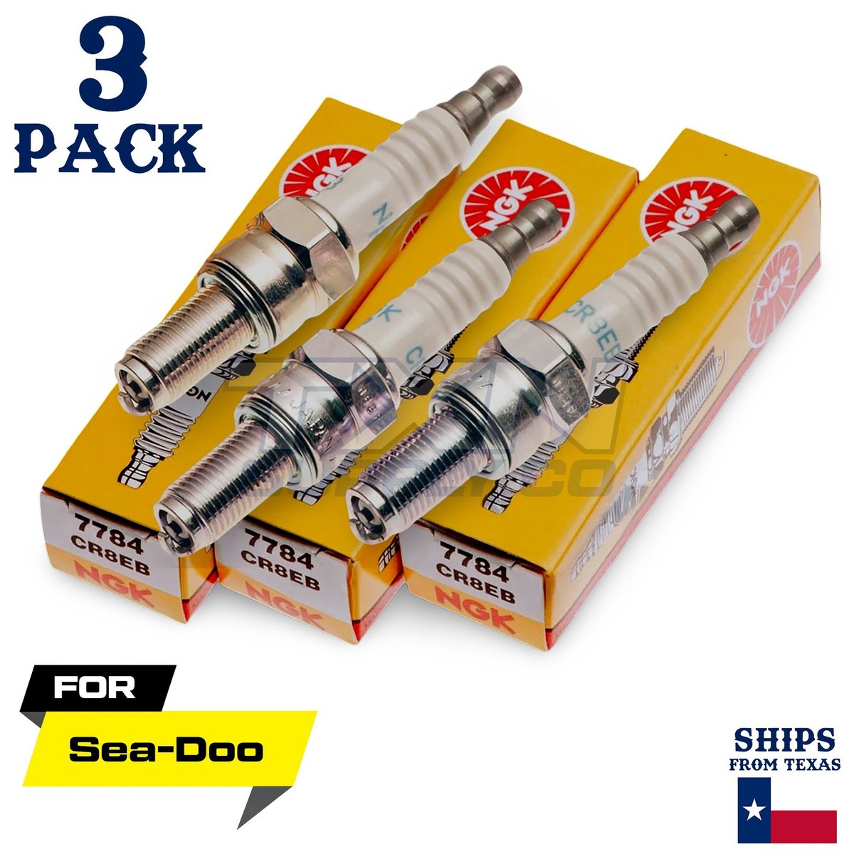 3 NGK Spark Plugs - For Spark Trixx Sea-Doo Watercraft | eBay