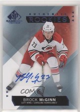 2015-16 SP Game-Used Authentic Rookies Blue Auto Brock McGinn #172 Auto uk2