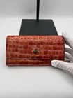 Cocco Fiore Zip Clutch Multi Color  Croc Embossed Large Wallet Long Card Holder — photo 1