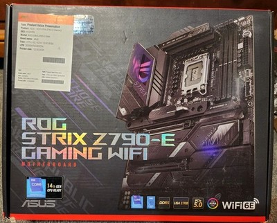 ASUS ROG STRIX Z790-E Gaming WiFi LGA 1700 ATX Intel Motherboard w/ Wifi Antenna