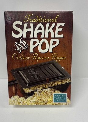 Traditional Shake and Pop Outdoor Popcorn Popper Camping 3 qt easy clean
