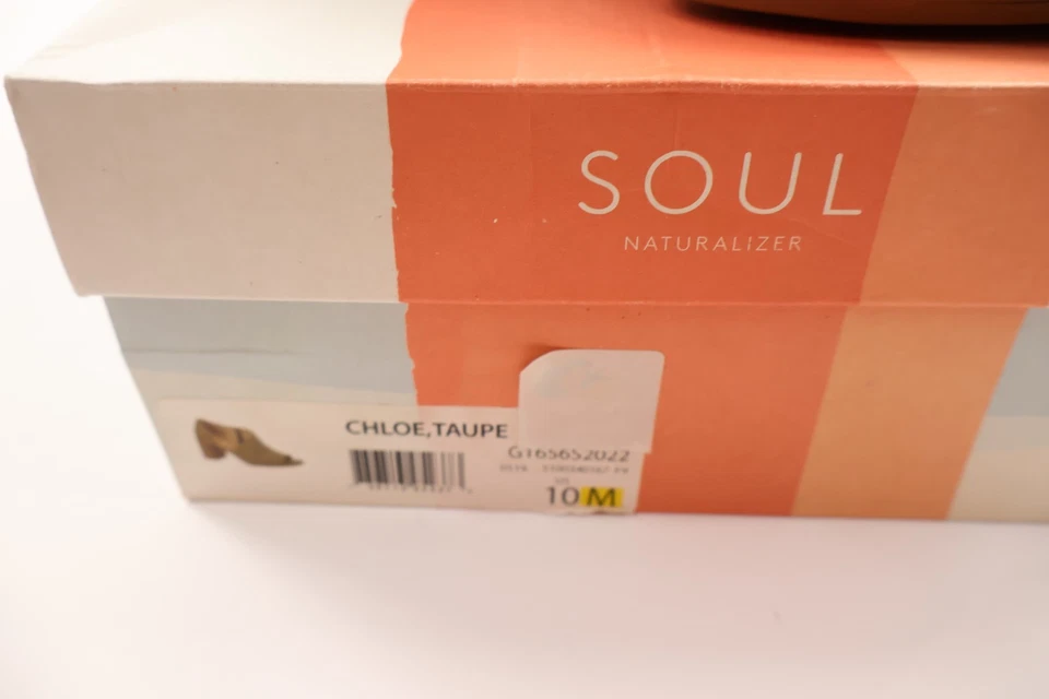 Naturalizer Soul CHLOE Women's 10M Taupe Peep Toe High Heel Pump Shoes - Image 3 of 4