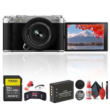 Fujifilm X-M5 Mirrorless Camera with XC 15-45mm f/3.5-5.6 Lens Silver Bundle