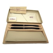 Cross Pen and Pencil Set Women OS Black Good Matte Gold Leaf Classic Century