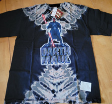 VTG 1999 Star Wars Darth Maul Phantom Menace Black Gray Tie-Dye T-Shirt L NWT