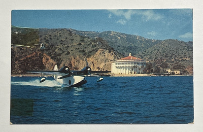 Amphibian Air Yacht Avalon Bay to Long Beach Catalina Island California Postcard