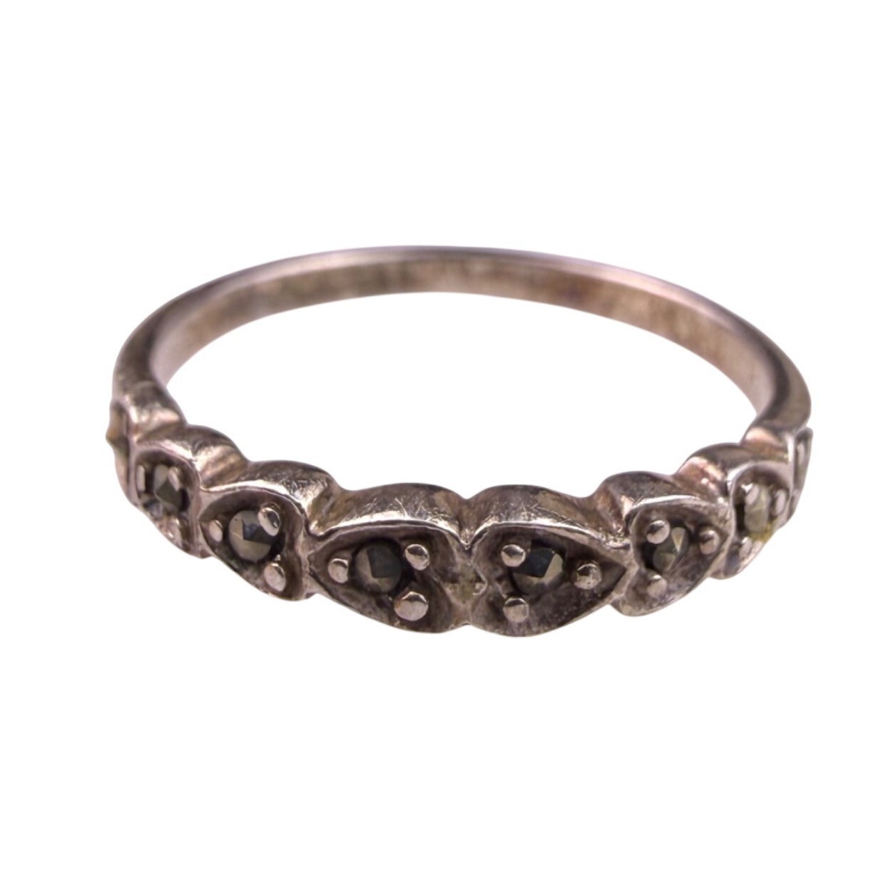 Sterling Silver Women’s Marcasite Stackable Ring … - image 1