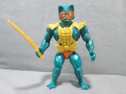 Masters of the Universe MER-MAN Orange Belt Complete Vintage 1982 He-Man MOTU