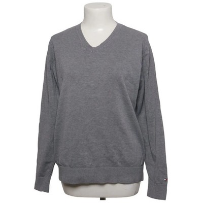 Tommy Hilfiger, Pullover, Größe: 42, Grau, Baumwolle, Einfarbig, Feinstrick #AON