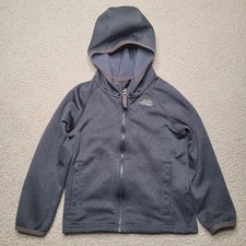 The North Face Jacket Toddler 5 Blue Fleece Hooded Zip Basic Logo Fall Casual