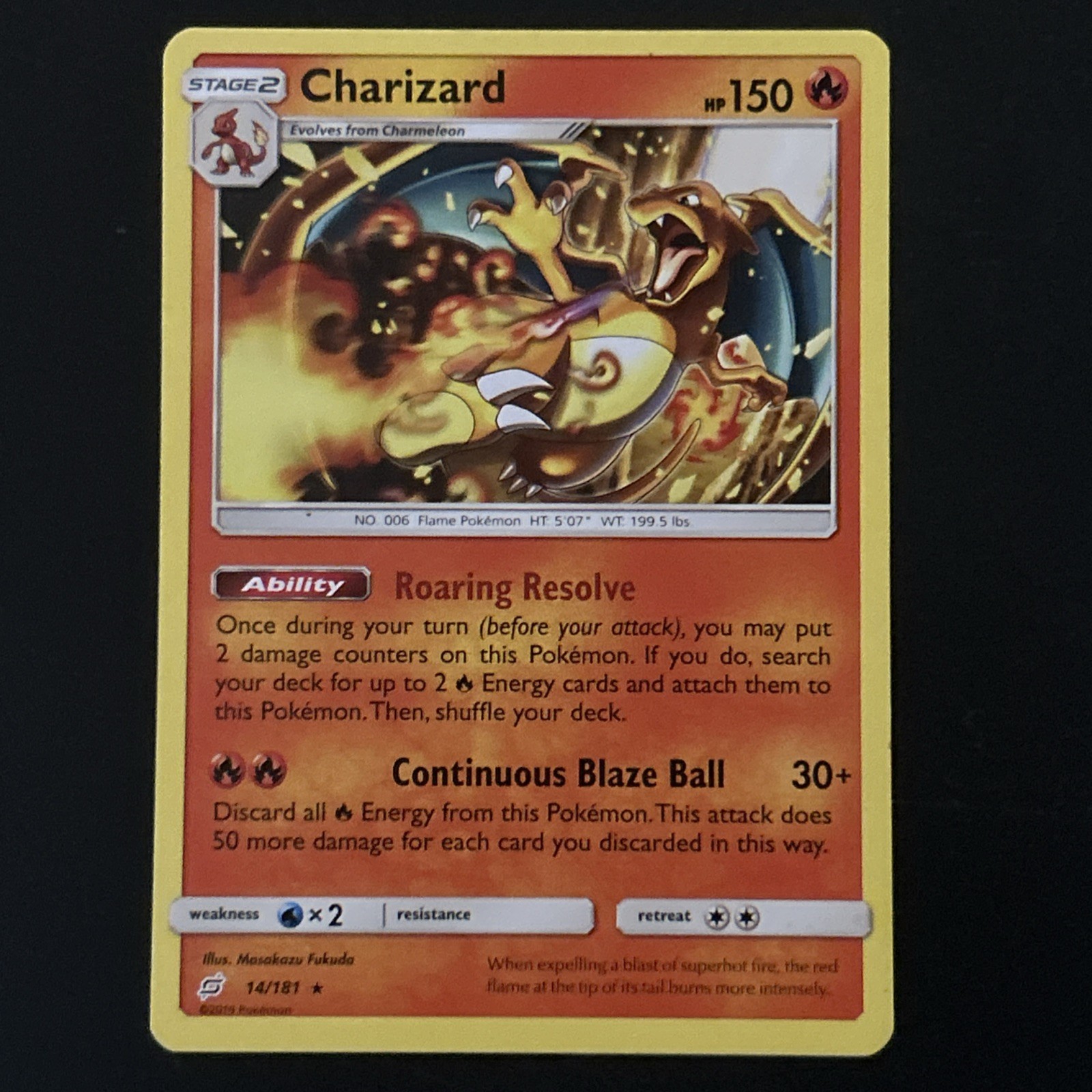 Pokemon SM - Team Up Charizard (R) #14 NM