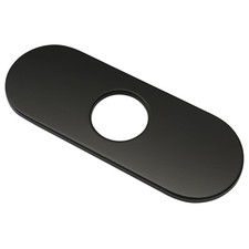 6 Inch Faucet Deck Plate, Stainless Steel Escutcheon Cover for Matte Black